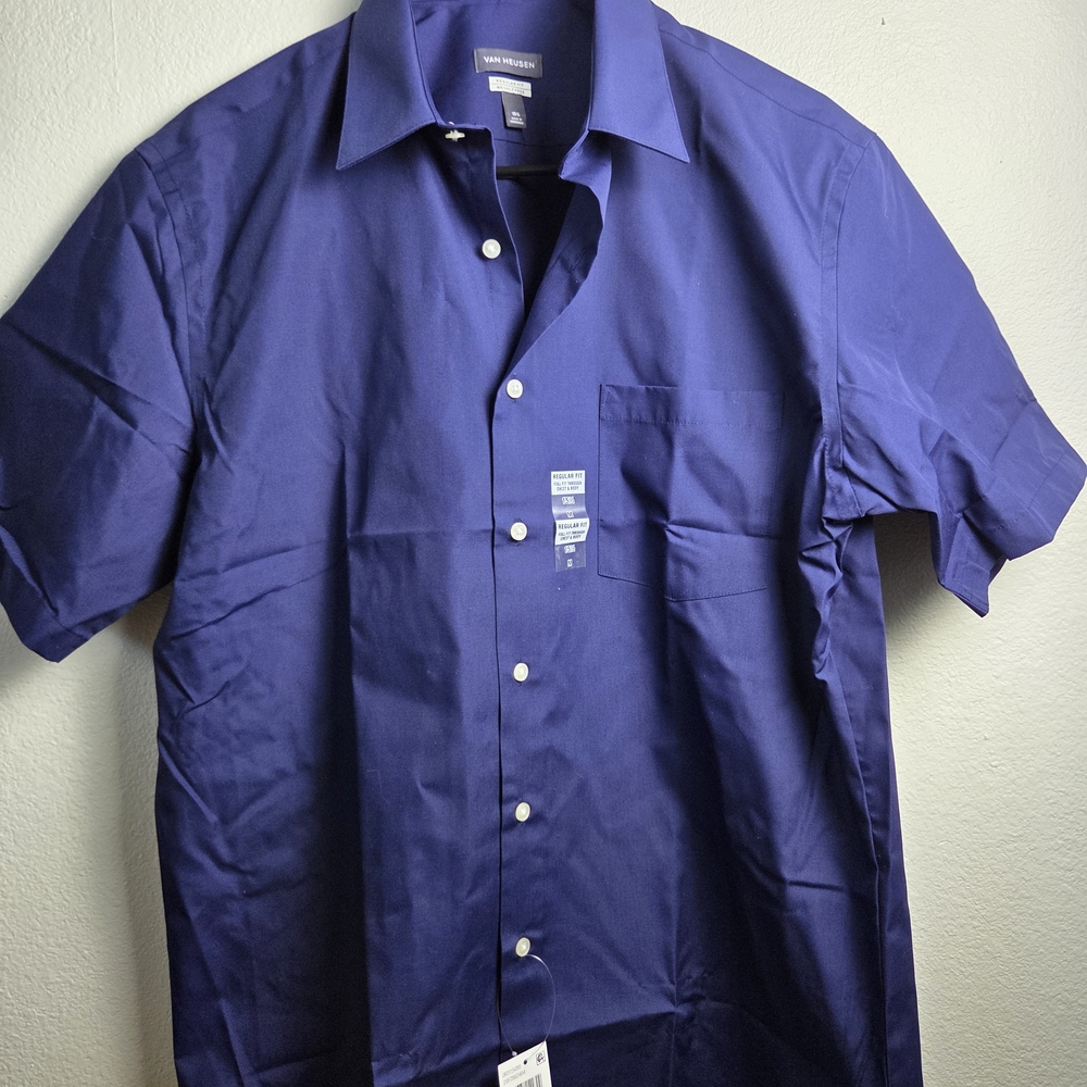 Tommy Hilfiger Men's Blue Short Sleeve Shirt